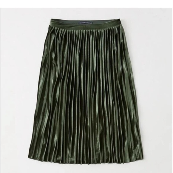 Abercrombie and Fitch Pleated Velvet Skirt - Picture 2 of 3